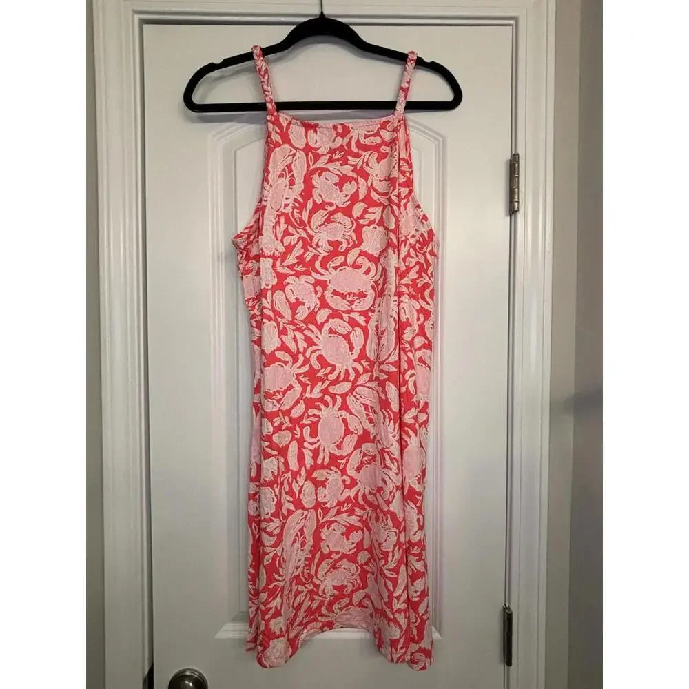 NWOT LILLY PULTIZER Cotton Dress in the "Cane Coral Crab Collab - Picture 3 of 5